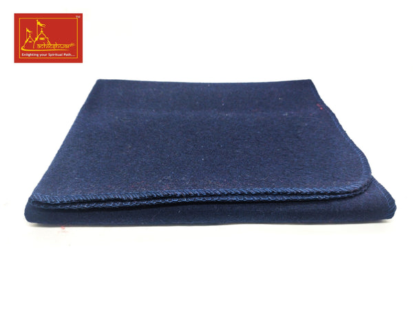 Navy Blue Woolen Pooja Aasan