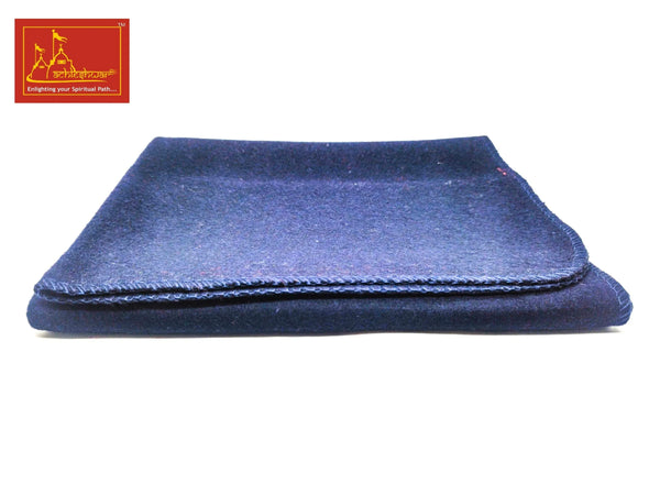 Navy Blue Woolen Pooja Aasan - Achleshwar