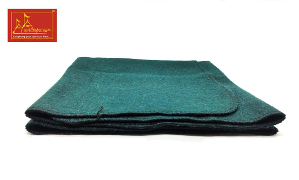 Green Woolen Pooja Aasan - Achleshwar