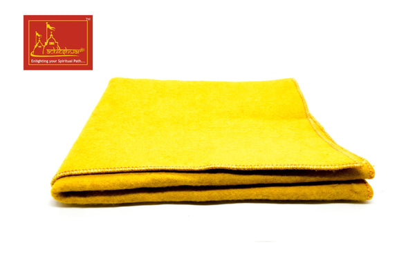 Yellow Woolen Pooja Aasan 4-pcs