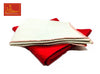 Red & White Woolen Pooja Aasan