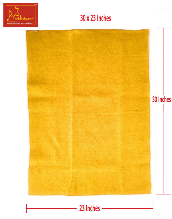 Yellow Woolen Pooja Aasan 4-pcs
