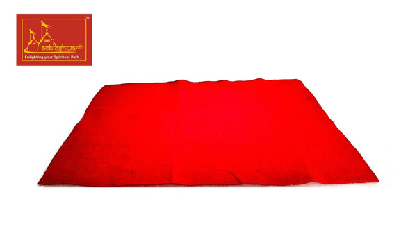 Red Woolen Pooja Aasan - Achleshwar