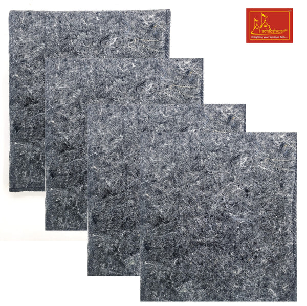 Gray Woolen Pooja Aasan 4-pcs