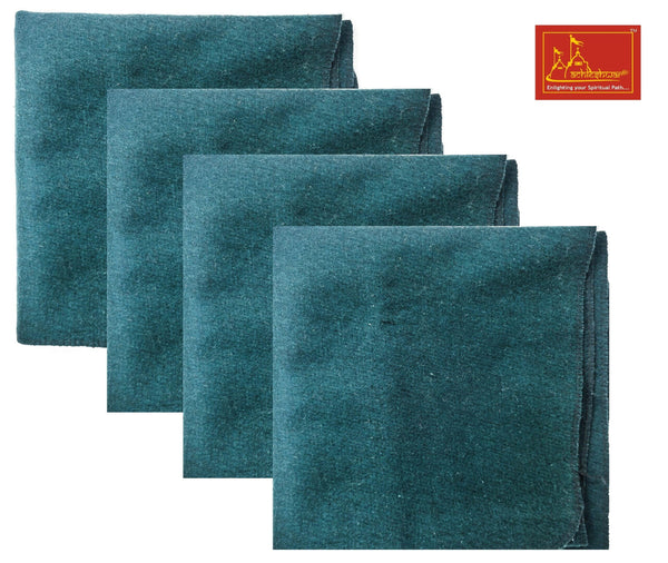 Green Woolen Pooja Aasan 4-pcs - Achleshwar