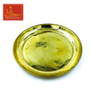 Round brass bhog thali with raised rim