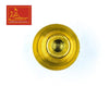 Gold-tone round plate with raised center and concentric detailing