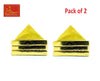 Small Vastu pyramid set, two gold-toned stacked pyramids with flat bases.