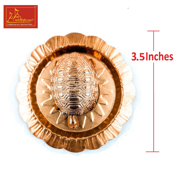 Turtle with Plate Copper Big