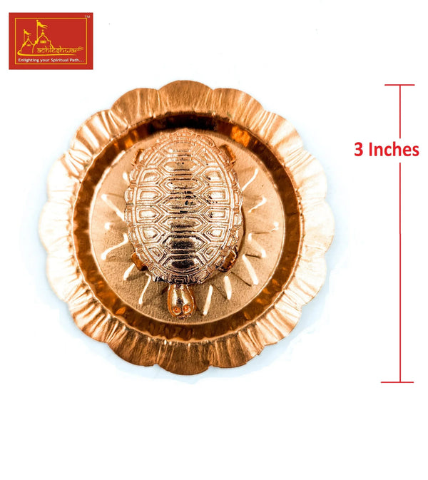 Turtle with Plate Copper Small - Achleshwar