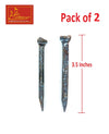 Nag Fani Ki Kile nails, blue-gray corroded, pack of 2, pointed ends