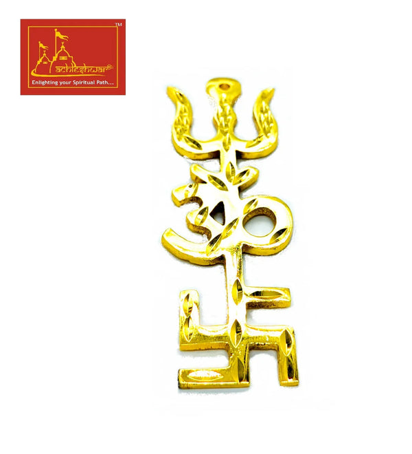 Trishakti / Trishul Swastik Om Ashtadhatu - Achleshwar