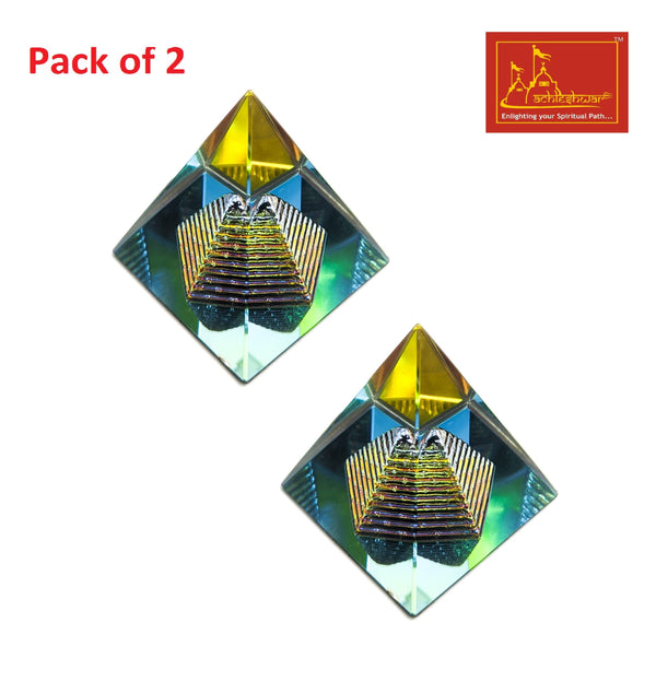 Crystal Pyramid Color Big 2-Pcs