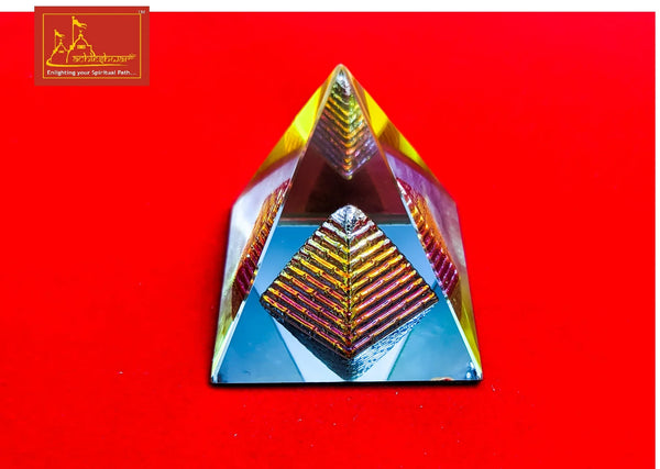 Crystal Pyramid Color Medium 2-Pcs - Achleshwar