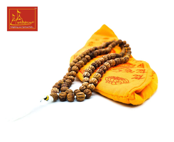 White Sandalwood Mala (108+1) with Goumukhi