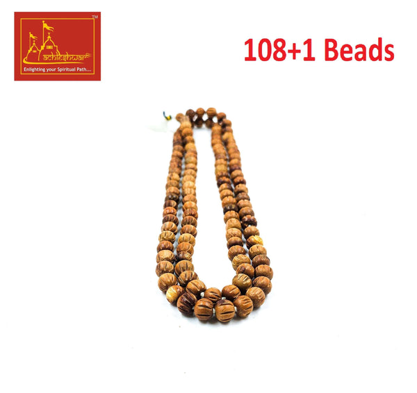 White Sandalwood Mala (108+1) with Goumukhi