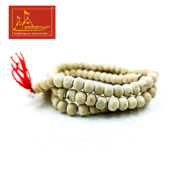 White Tulsi Mala Small (108+1) with Goumukhi - Achleshwar