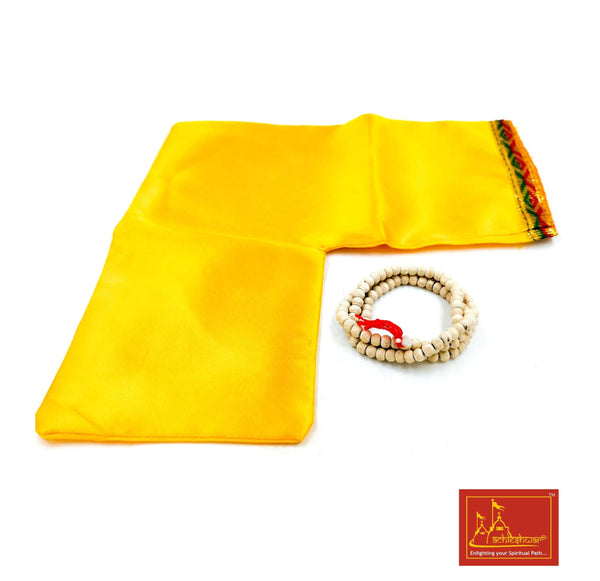 White Tulsi Mala Small (108+1) with Goumukhi