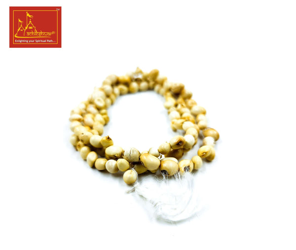 White Gunja Mala (108+1)