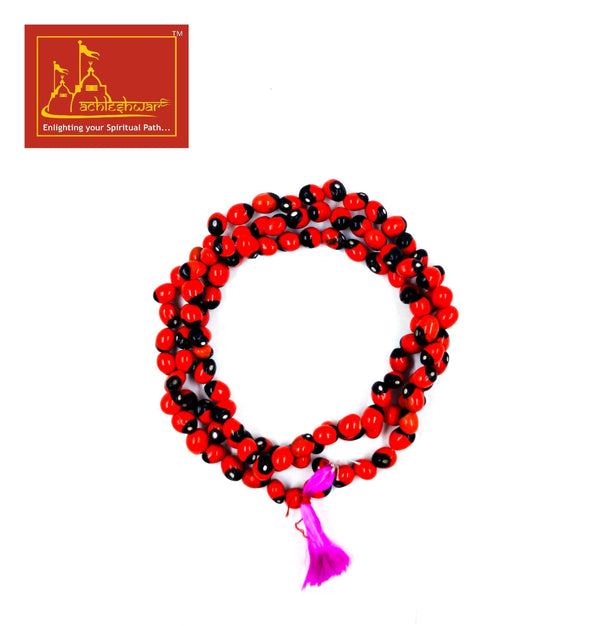 Red & Black Gunja Mala (108+1)
