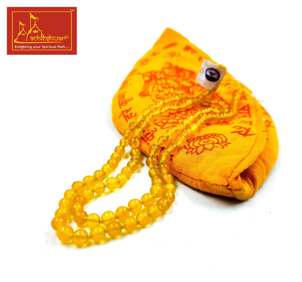 Yellow Hakik Mala with Goumukhi