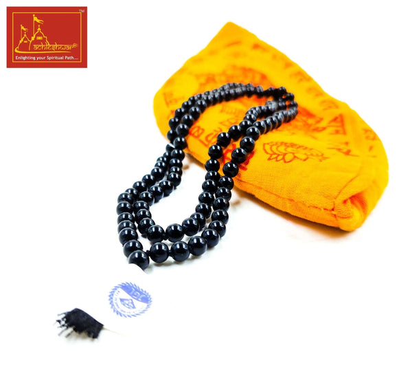 Black Hakik Mala with Goumukhi - Achleshwar