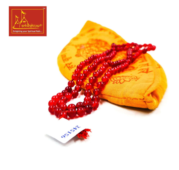 Red Hakik Mala with Goumukhi - Achleshwar