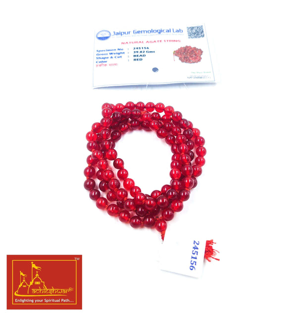 Red Hakik Mala with Goumukhi