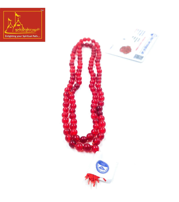Red Hakik Mala (108+1) - Achleshwar