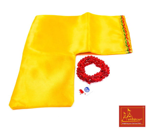 Red Hakik Mala with Goumukhi