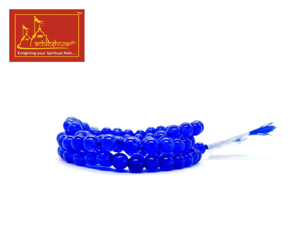 Blue Hakik Mala with Goumukhi - Achleshwar