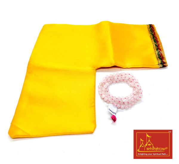 Pink Hakik Mala with Goumukhi