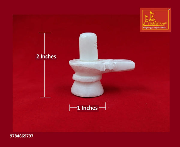 White Marble Shivling 2 inches - Achleshwar