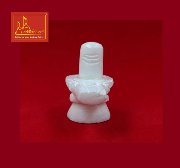 Marble Shivling White 3 Inches - Achleshwar