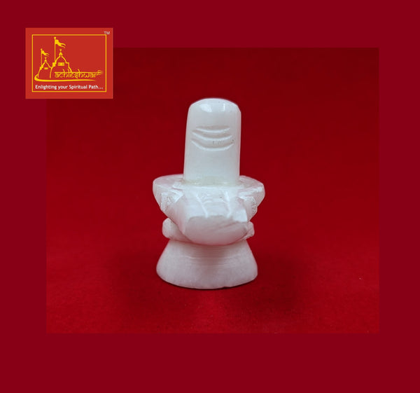Marble Shivling White 3 Inches