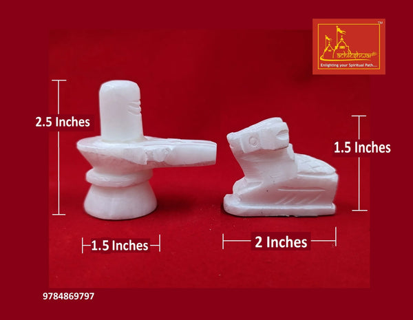 White Marble Shivling & Nandi - Achleshwar