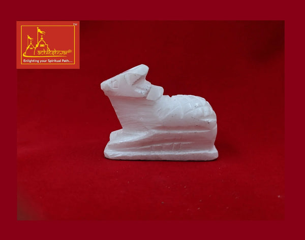White Marble Shivling & Nandi - Achleshwar