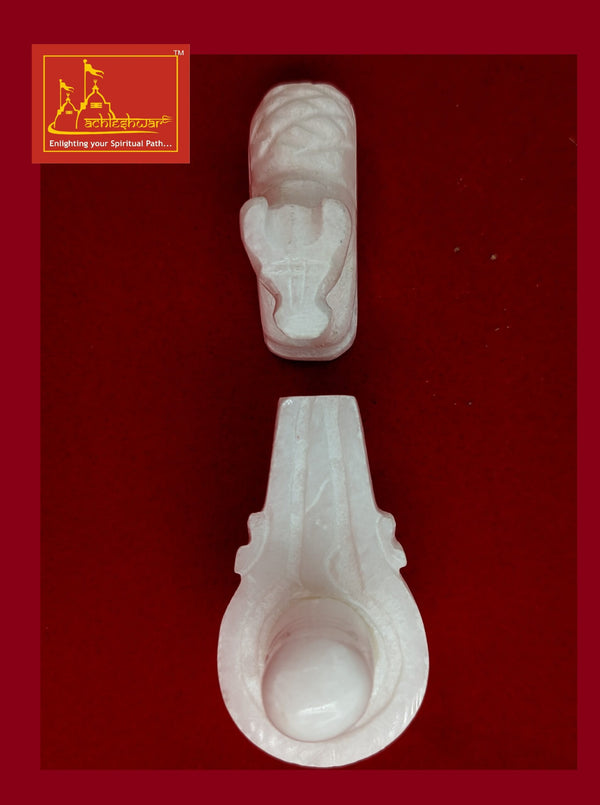 White Marble Nandi & Shivling