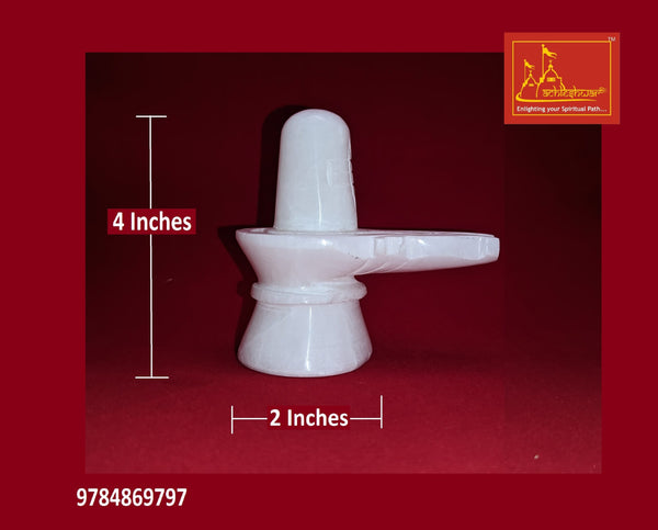 White Shivling Marble 4 inches