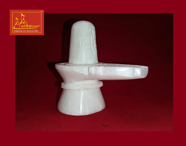 White Shivling Marble 4 inches - Achleshwar