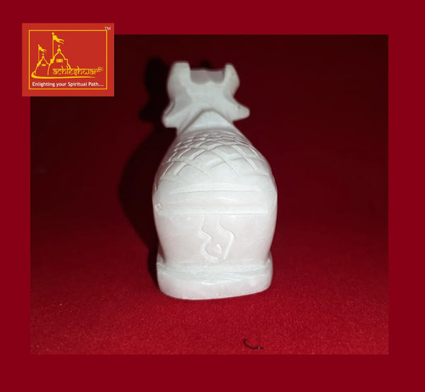 Marble White Nandi 3.5 Inch - Achleshwar