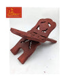Mango wood book stand rehal with arched back and tripod-like legs