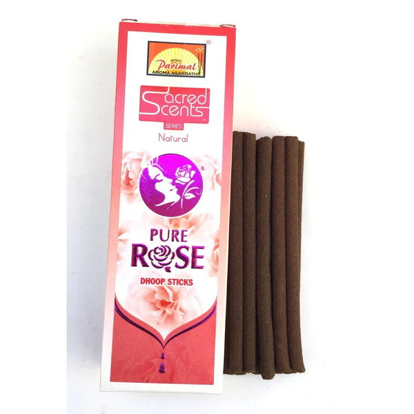 Parimal Pure Rose (Gulab) Dhoop Bamboo-Less Sticks – Achleshwar - Achleshwar