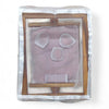 Mesh-covered cloth bedding set with square frame and circular and heart-shaped pieces