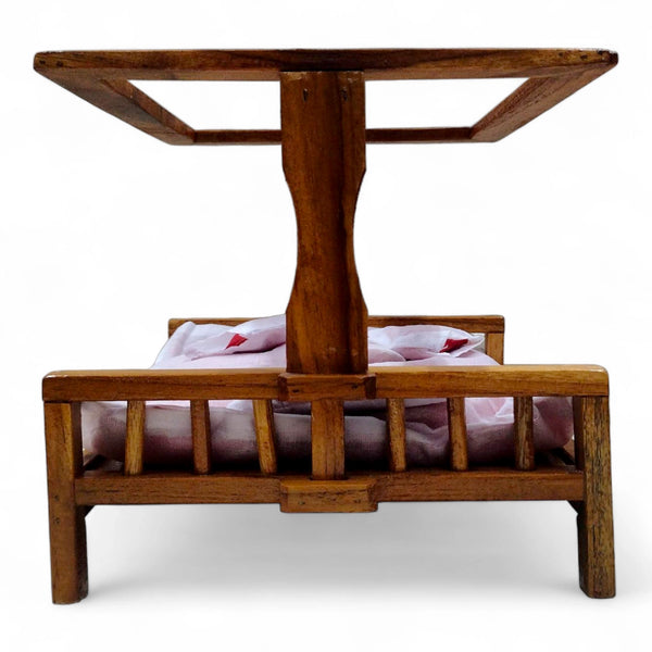 Sagwaan Wooden Bed for Laddu Gopal (NetBed) for 3 & 4 No Laddu Gopal