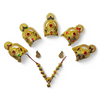 Laddu Gopal Jewellery Set – Mukut, Haar & Earrings Combo | Traditional Jewelry for Kanha Ji 6no Size - Achleshwar