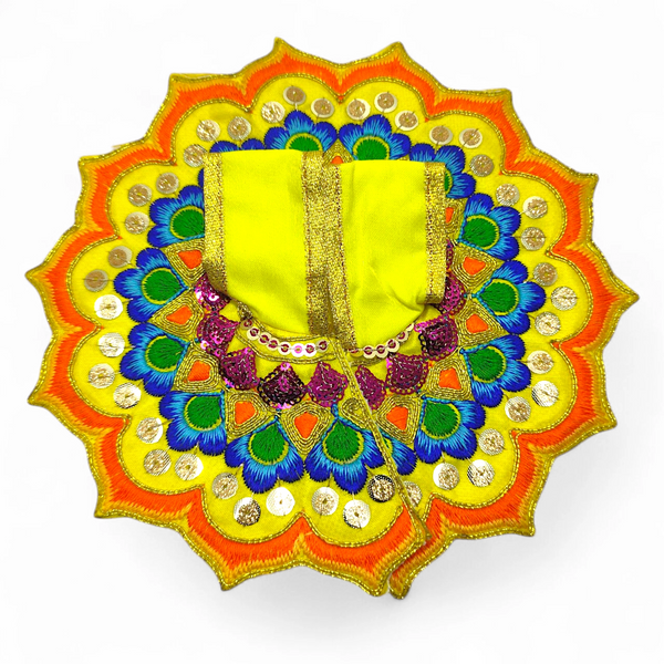 Laddu Gopal poshak/Dress | Bal Gopal Poshak Handmade Embroidered Dress with jhari Work Size 0 to 6