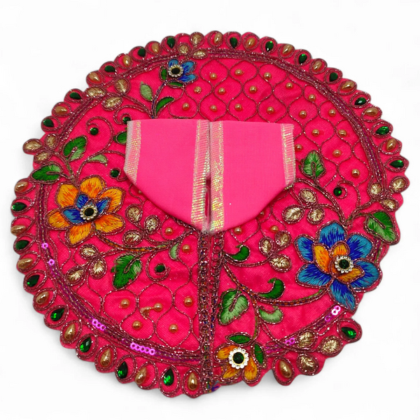 Laddu Gopal poshak/Dress | Bal Gopal Poshak Handmade Embroidered Dress with jhari Work Size 0 to 6 - Achleshwar