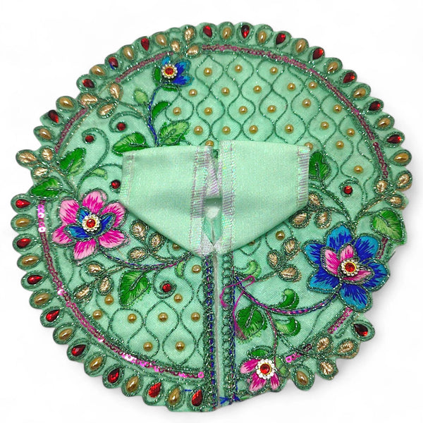 Laddu Gopal poshak/Dress | Bal Gopal Poshak Handmade Embroidered Dress with jhari Work Size 0 to 6