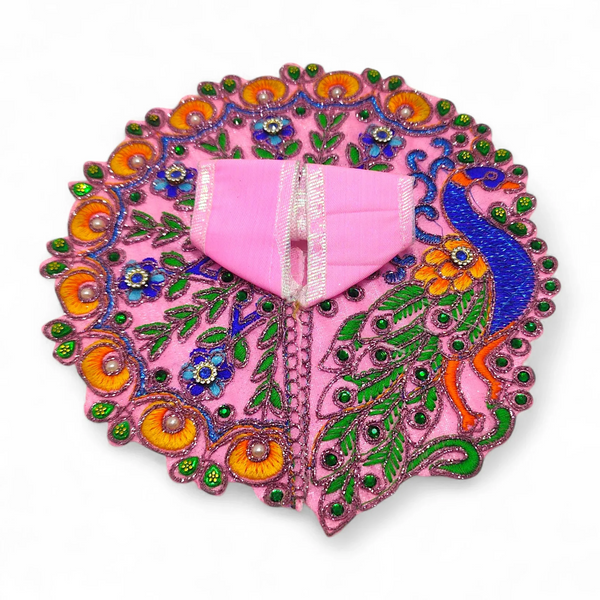 Laddu Gopal poshak/Dress | Bal Gopal Poshak Handmade Embroidered Dress with Stone & Jari Work Size 0 to 6 - Achleshwar